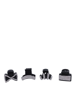 12 pieces Assorted Mini Hair Claw  HW320002 BLACK